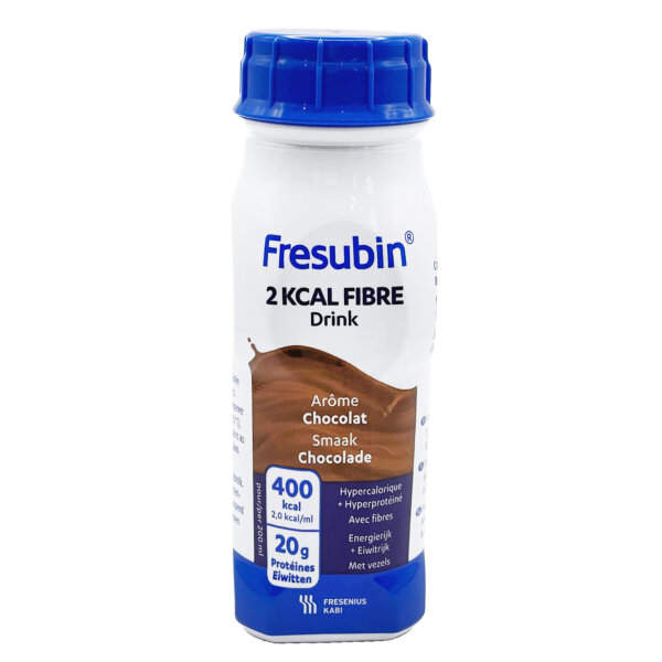 Probierflasche Fresubin 2 KCAL FIBRE Drink Schokolade 1x200ml Trinkflasche - MHD 28.02.26