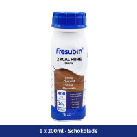 Probierflasche Fresubin 2 KCAL FIBRE Drink Schokolade 1x200ml Trinkflasche - MHD 28.02.26