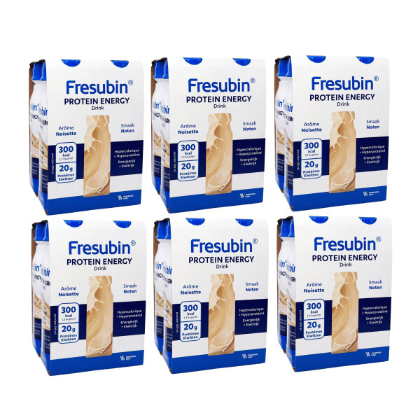 FRESUBIN PROTEIN ENERGY Drink Nuss 6x4x200ml Trinkflasche
