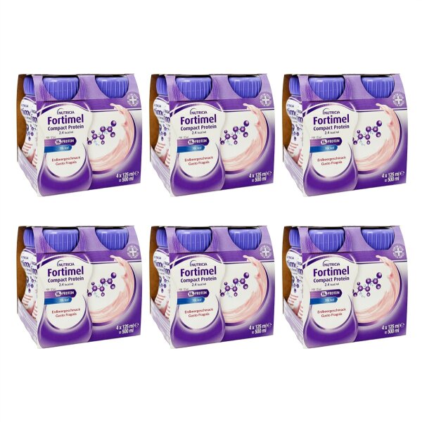 Fortimel COMPACT PROTEIN 2.4 kcal/ml Drink Erdbeere 24x125ml Trinkflasche