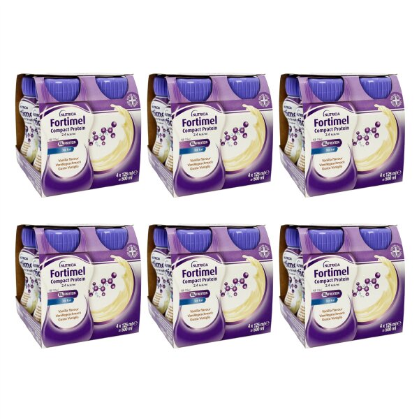 FORTIMEL Compact Protein Drink Vanille 6x4x125ml Trinkflasche