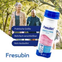 Fresubin ENERGY FIBRE Drink Erdbeere 4x200ml Trinkflasche
