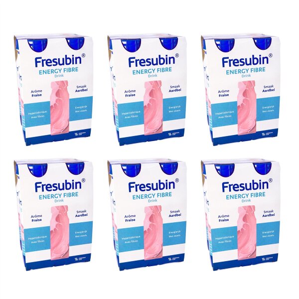 Fresubin ENERGY FIBRE Drink Erdbeere 24x200ml Trinkflasche