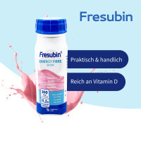 Fresubin ENERGY FIBRE Drink Erdbeere 24x200ml Trinkflasche