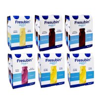 FRESUBIN Energy Drink Banana Split Mischkarton 6x4x200ml Trinkflasche