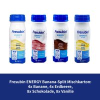 FRESUBIN Energy Drink Banana Split Mischkarton 6x4x200ml Trinkflasche