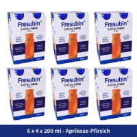 Fresubin 2 KCAL FIBRE Drink Aprikose-Pfirsich 24x200ml Trinkflasche