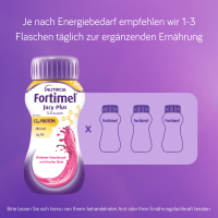 Fortimel Jucy Plus Drink Himbeere 4x200ml Trinkflasche