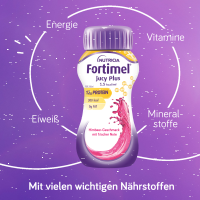 Fortimel Jucy Plus Drink Himbeere 4x200ml Trinkflasche