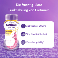 Fortimel Jucy Plus Drink Himbeere 4x200ml Trinkflasche