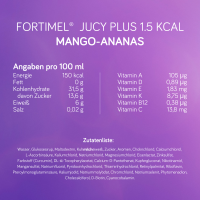 Fortimel Jucy Plus Drink Mango Ananas 4x200ml Trinkflasche