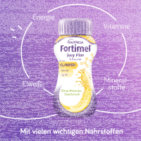 Fortimel Jucy Plus Drink Birne Holunder 4x200ml Trinkflasche