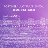 Fortimel Jucy Plus Drink Birne Holunder 4x200ml Trinkflasche