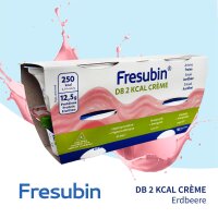 Gratis Fresubin DB 2 KCAL Crème Erdbeere 4x125g